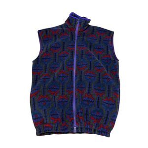Vintage Purple Aztec Western Fleece Vest Men's Size S / Women's Size M